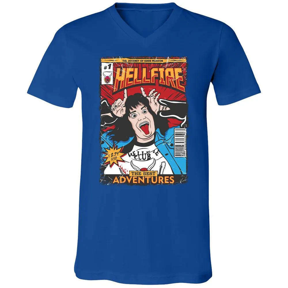 Unisex V-Neck T-Shirt - 8YBTTG9G - True Royal - 4