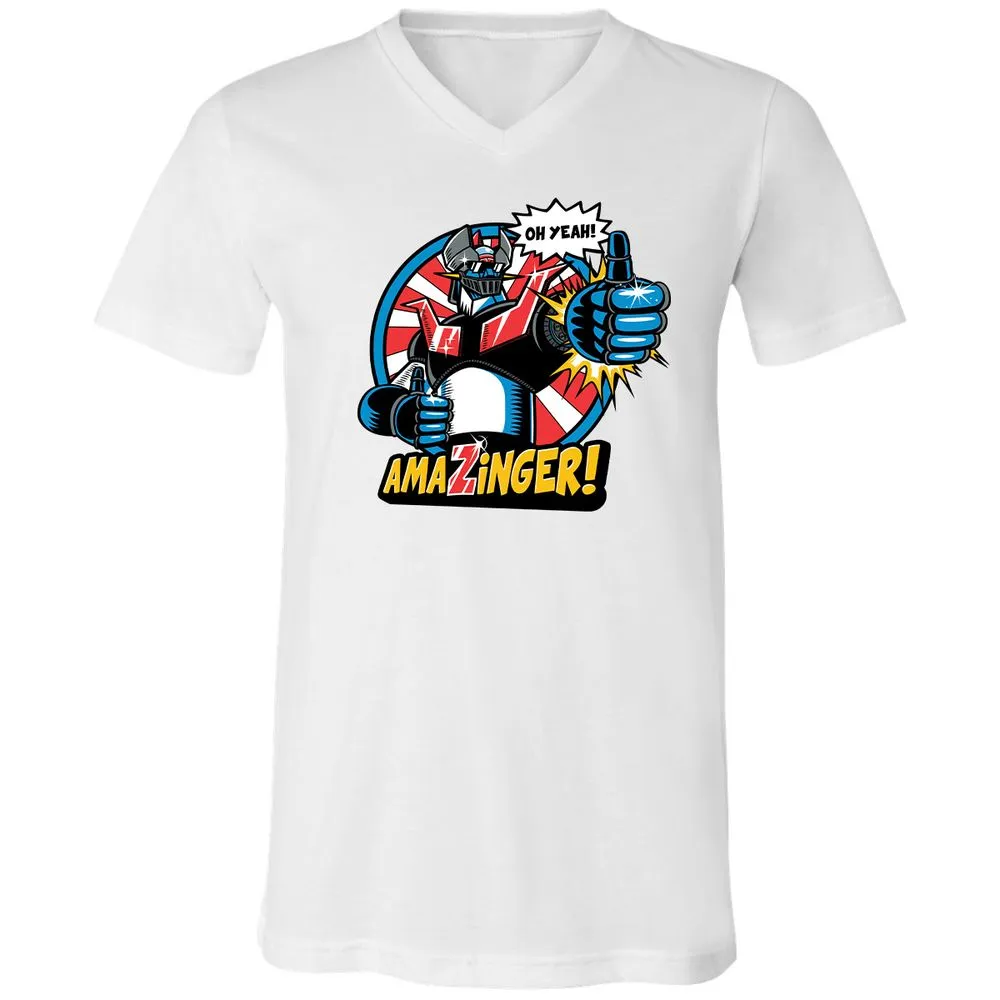 Unisex V-Neck T-Shirt - FELA2ZEM - White - 5