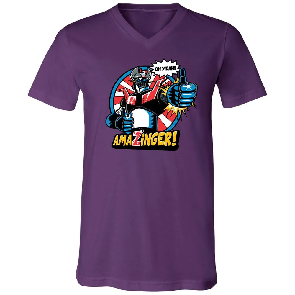 Unisex V-Neck T-Shirt - FELA2ZEM - Team Purple - 9