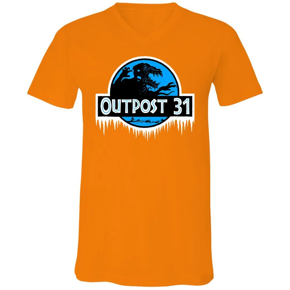Unisex V-Neck T-Shirt - 42CAFQHZ - Orange - 11