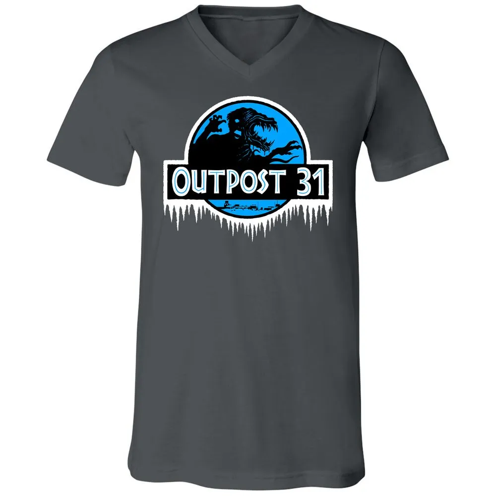 Unisex V-Neck T-Shirt - 42CAFQHZ - Asphalt - 12
