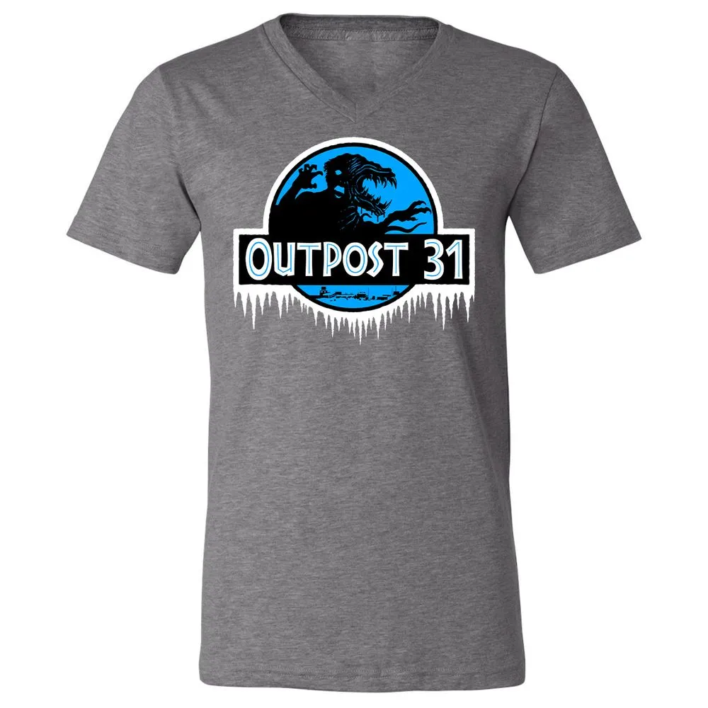 Unisex V-Neck T-Shirt - 42CAFQHZ - Deep Heather - 13