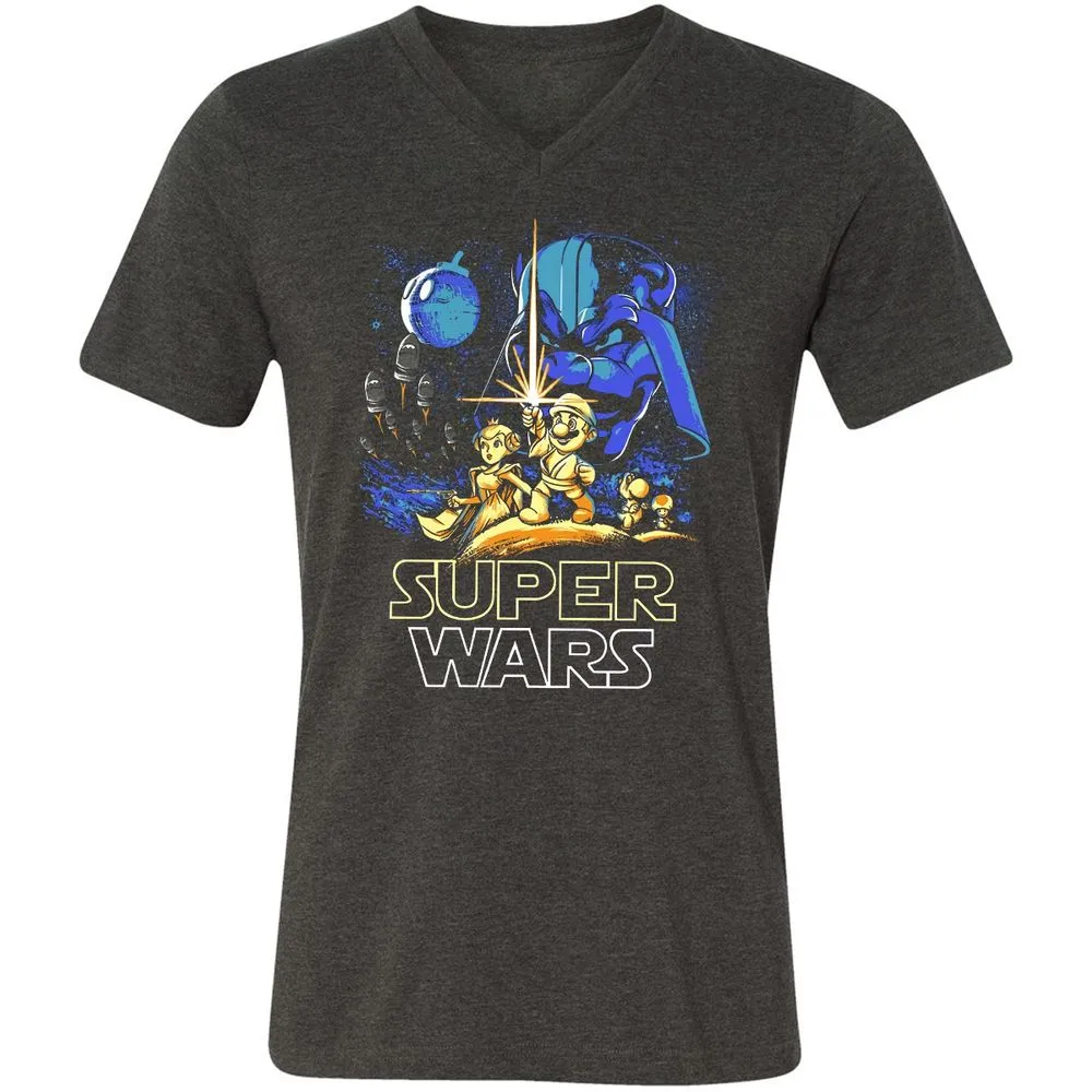 Unisex V-Neck T-Shirt - TZD3G72P - Dark Grey Heather - 8