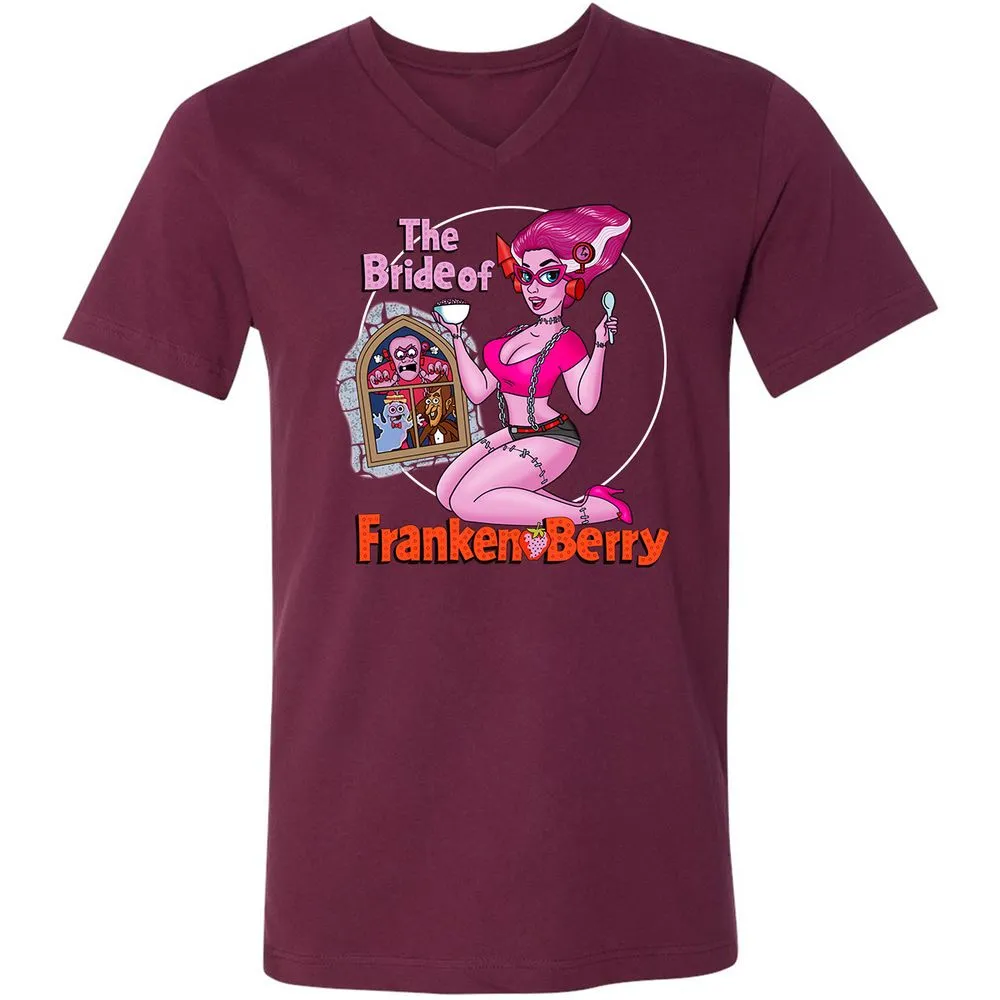 Unisex V-Neck T-Shirt - J18KVSG3 - Maroon - 6