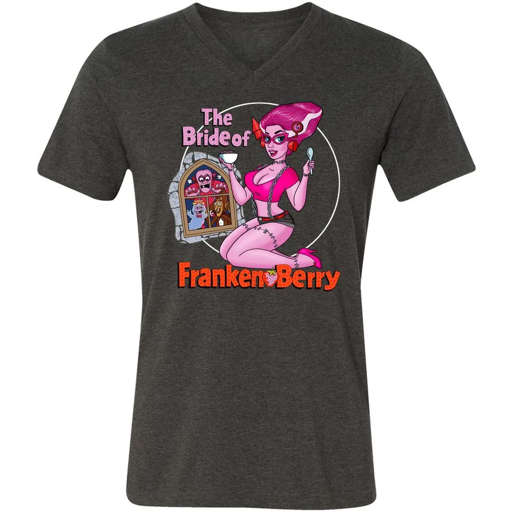 Unisex V-Neck T-Shirt - J18KVSG3 - Dark Grey Heather - 8