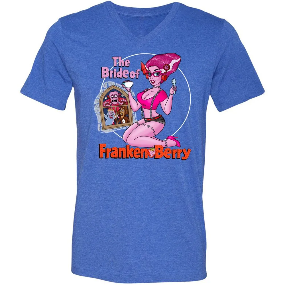 Unisex V-Neck T-Shirt - J18KVSG3 - Heather True Royal - 14