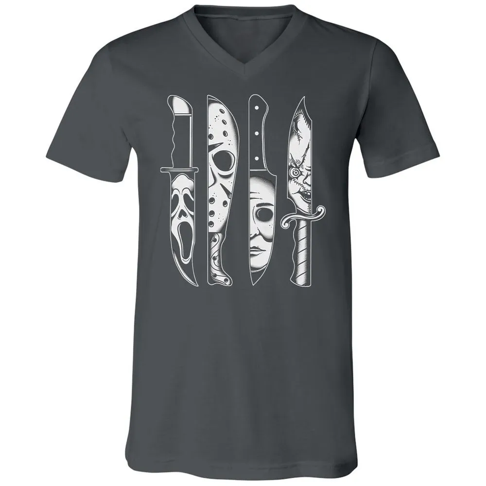 Unisex V-Neck T-Shirt - 91R624YQ - Asphalt - 12