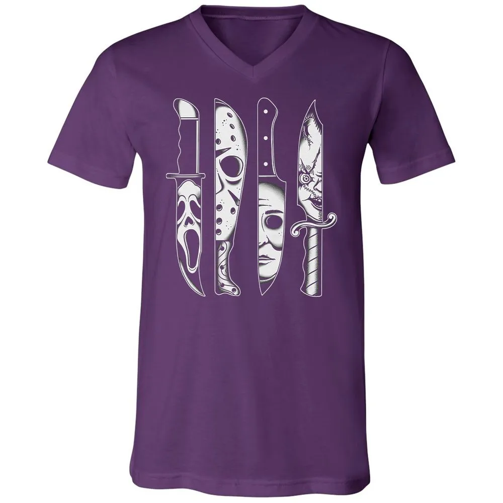 Unisex V-Neck T-Shirt - 91R624YQ - Team Purple - 9