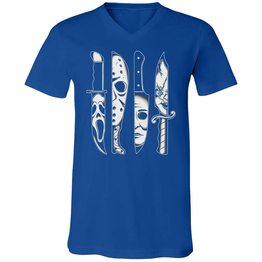 Unisex V-Neck T-Shirt - 91R624YQ - True Royal - 4