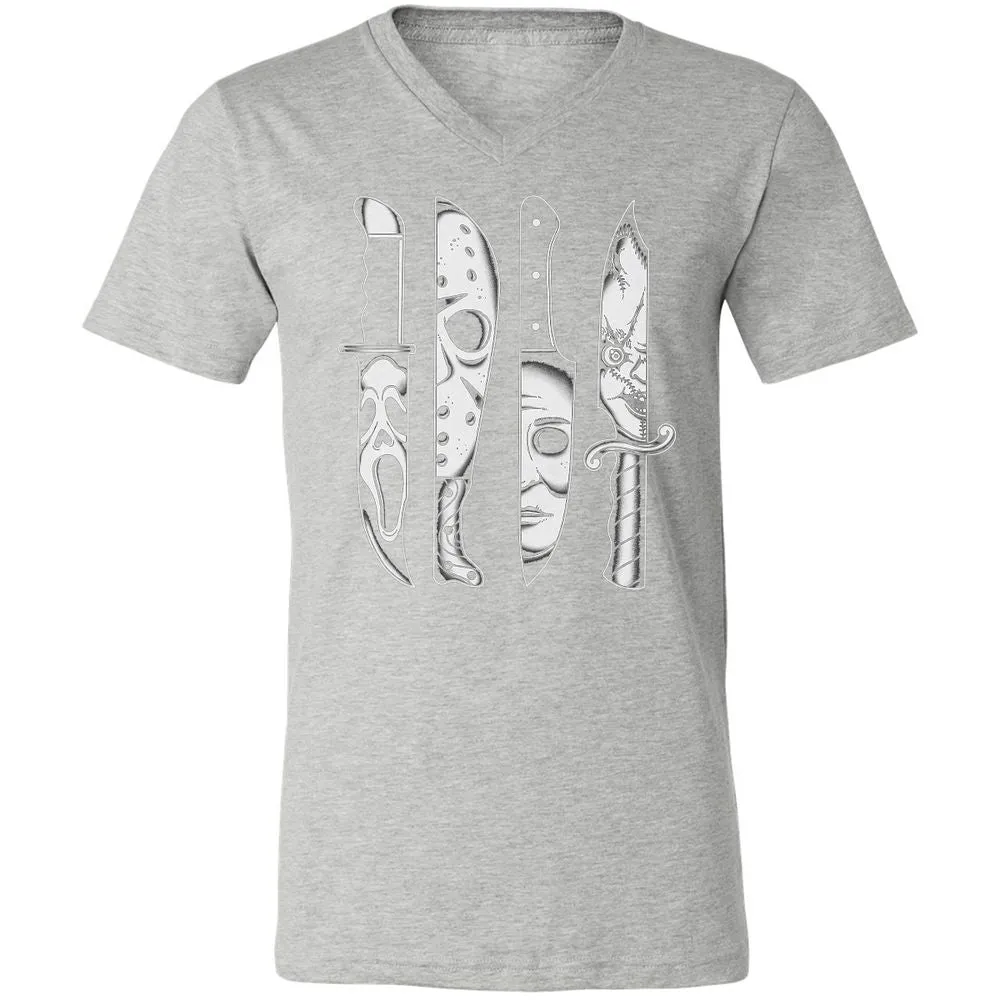 Unisex V-Neck T-Shirt - 91R624YQ - Athletic Heather - 7