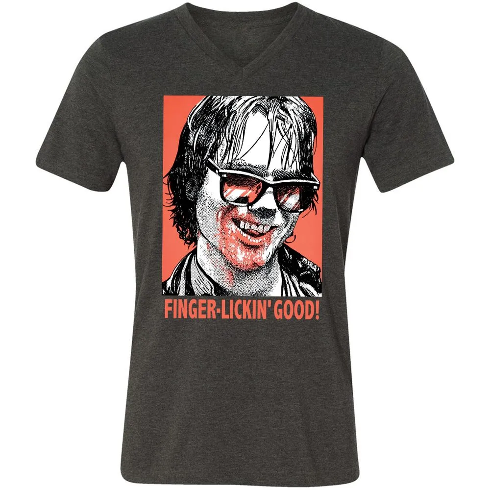Unisex V-Neck T-Shirt - UAX1N4AU - Dark Grey Heather - 8