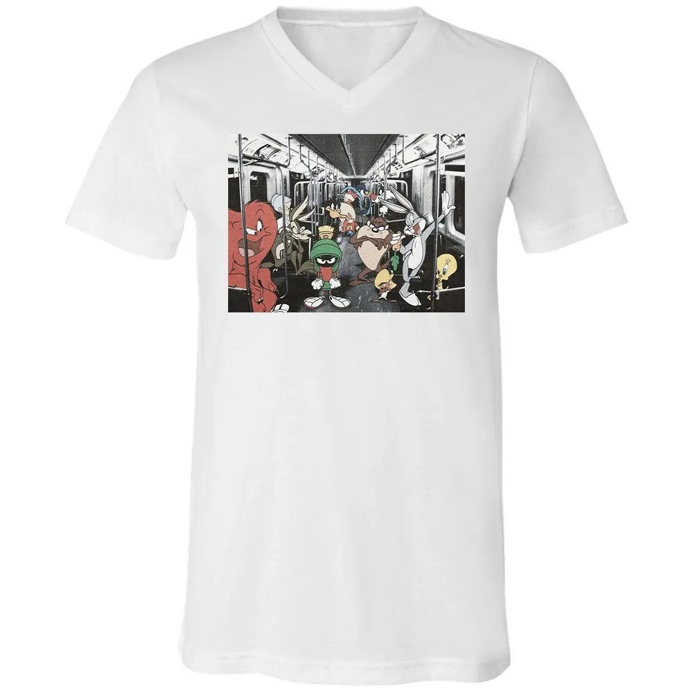 Unisex V-Neck T-Shirt - 2E9CCWFK - White - 5