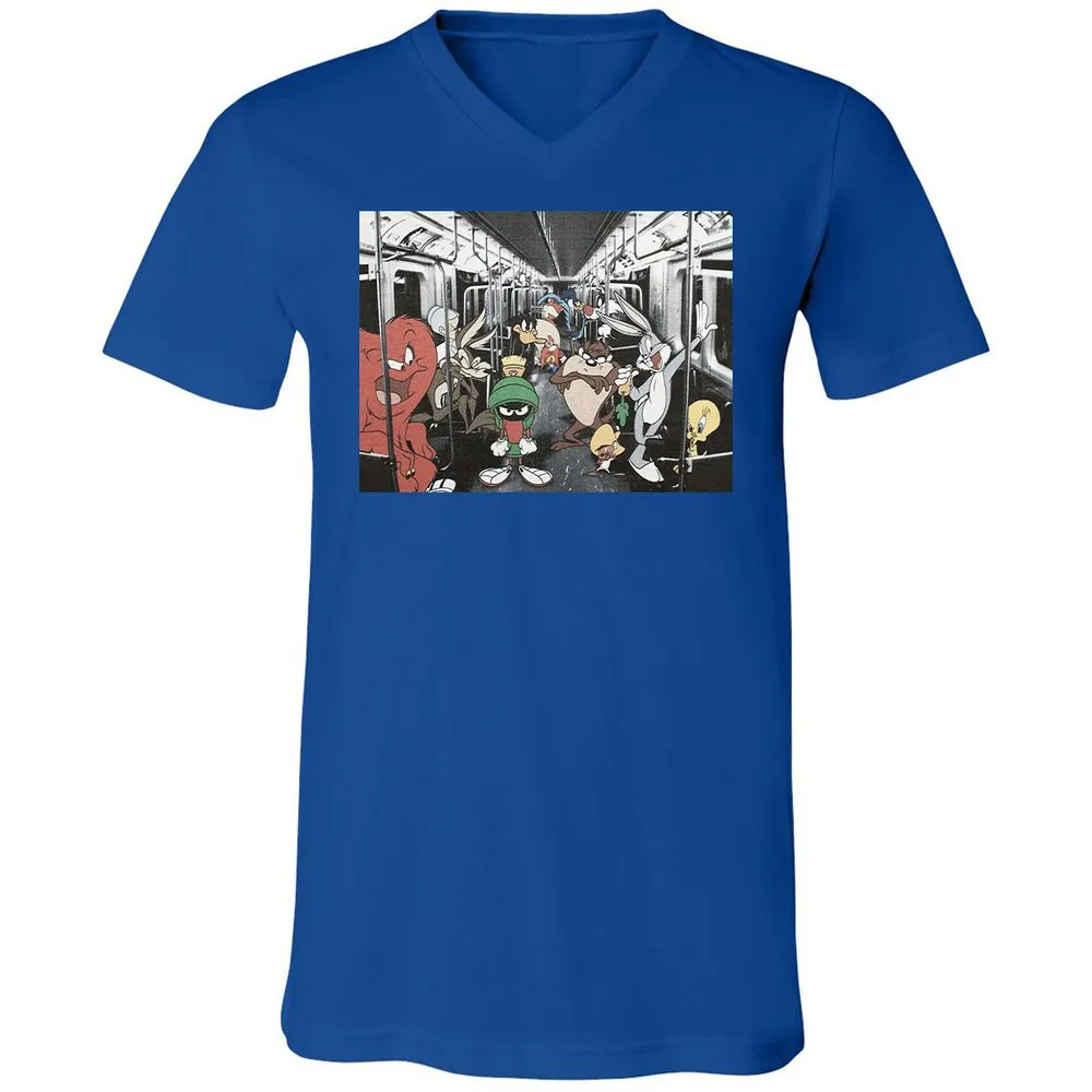 Unisex V-Neck T-Shirt - 2E9CCWFK - True Royal - 4