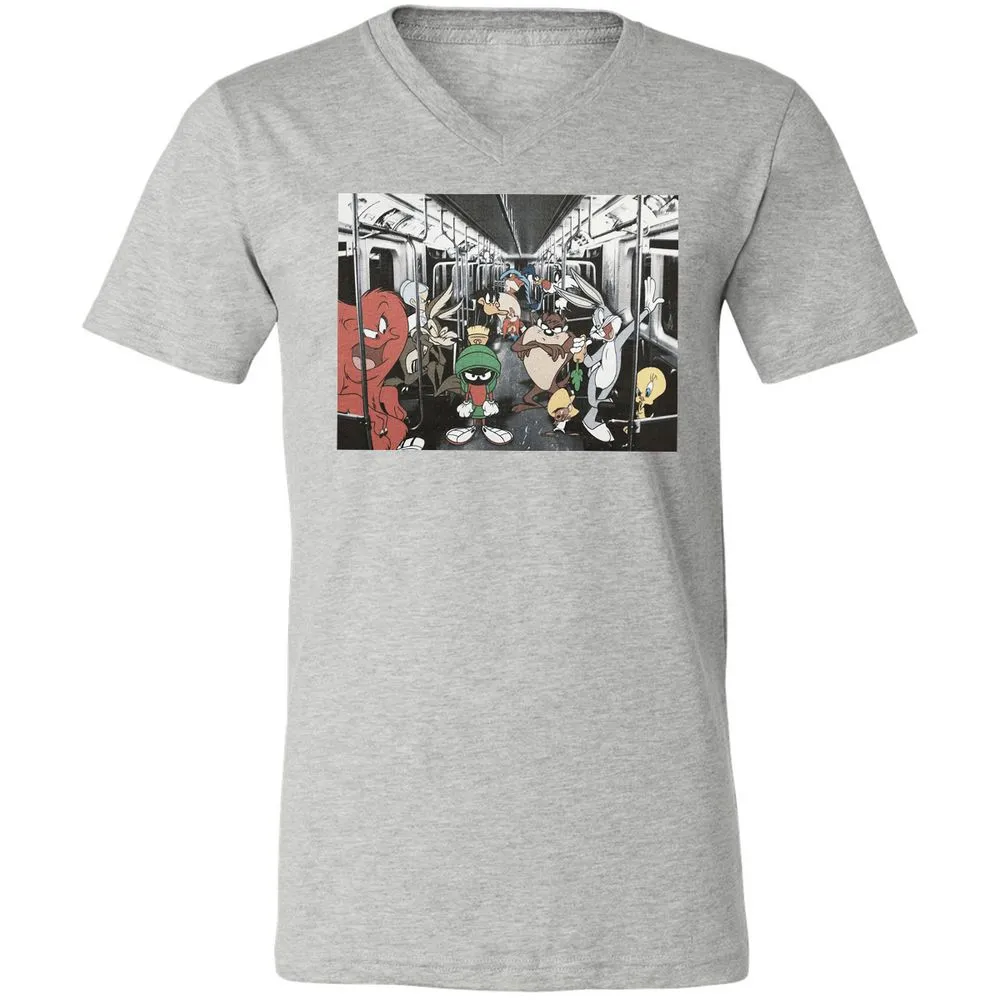 Unisex V-Neck T-Shirt - 2E9CCWFK - Athletic Heather - 7
