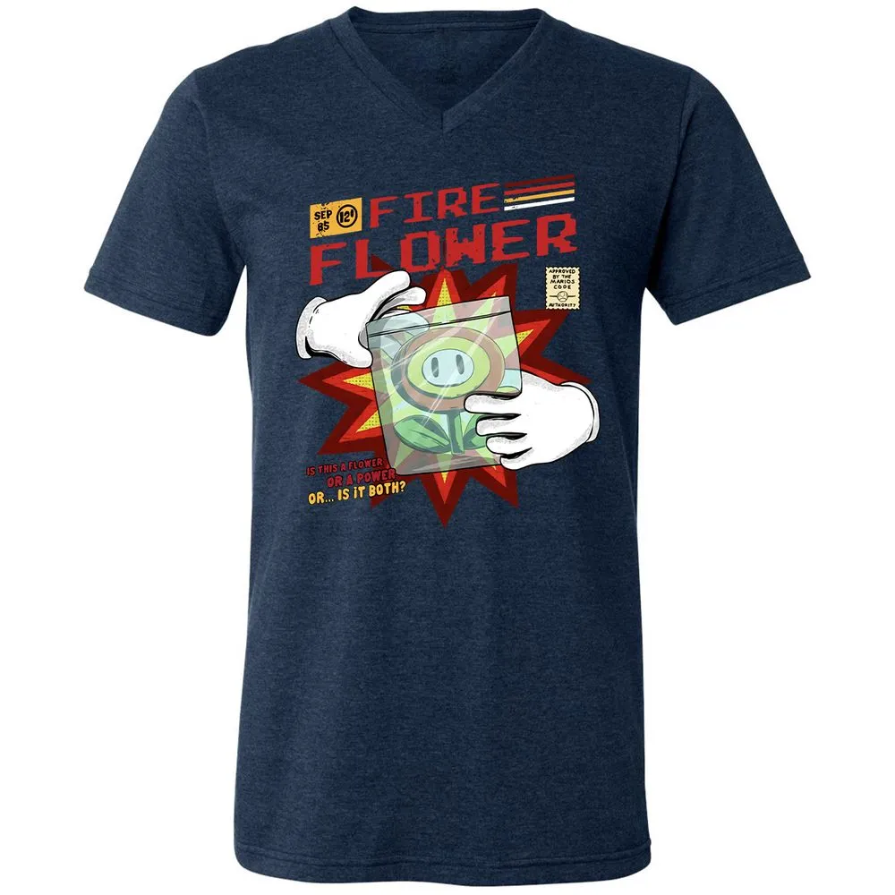 Unisex V-Neck T-Shirt - Y7EM8ZXW - Heather Navy - 15