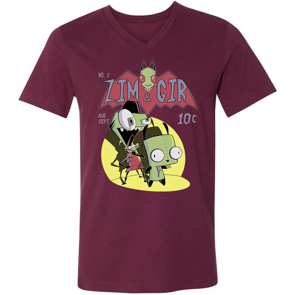 Unisex V-Neck T-Shirt - 9CESSR8T - Maroon - 6