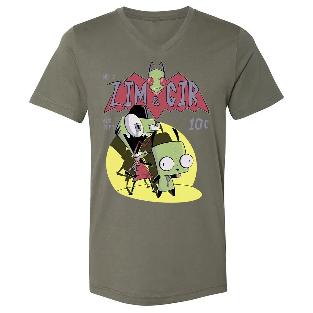 Unisex V-Neck T-Shirt - 9CESSR8T - Military Green - 10