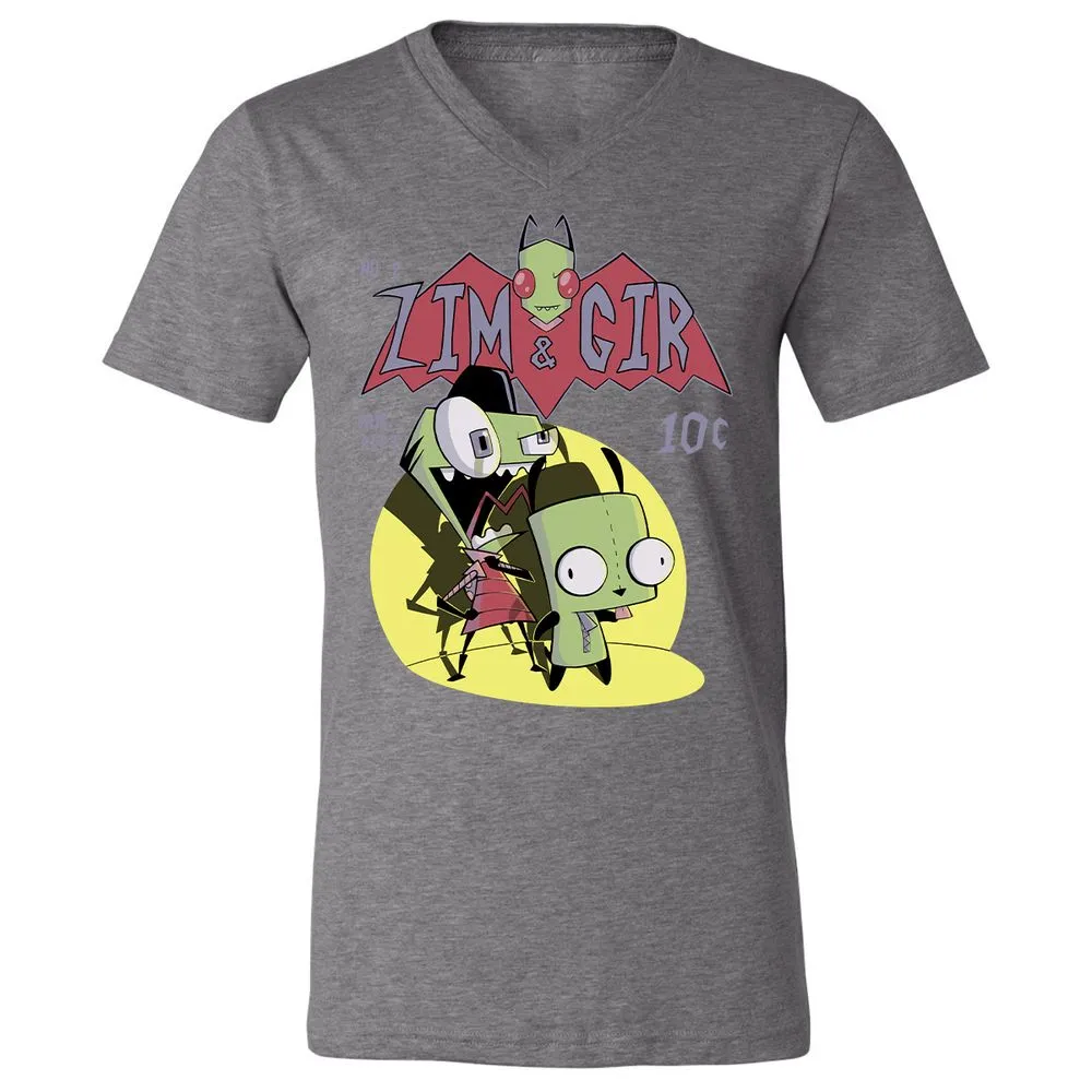 Unisex V-Neck T-Shirt - 9CESSR8T - Deep Heather - 13
