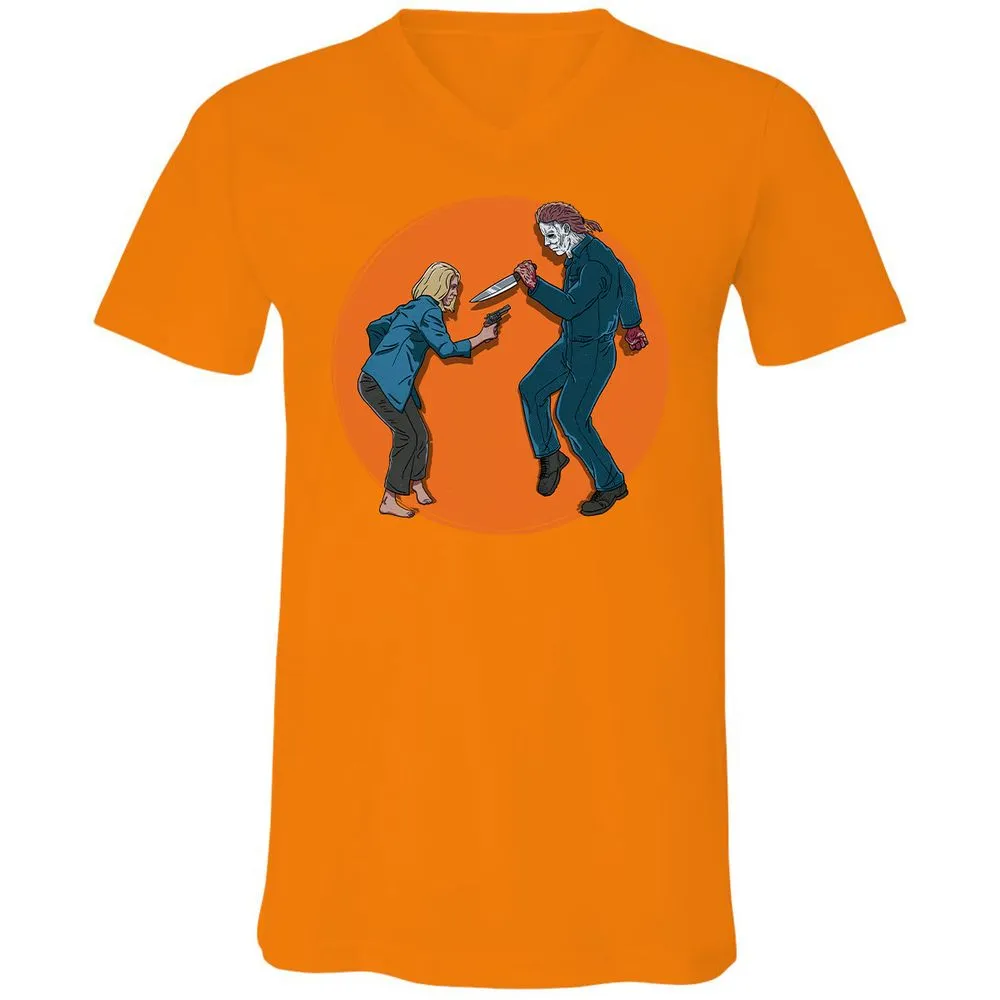 Unisex V-Neck T-Shirt - LCX7PLGK - Orange - 11