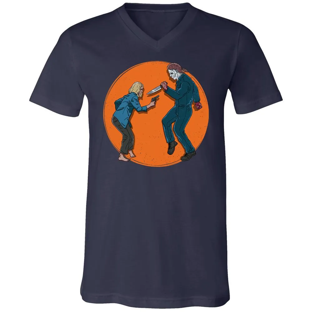 Unisex V-Neck T-Shirt - LCX7PLGK - Navy - 2