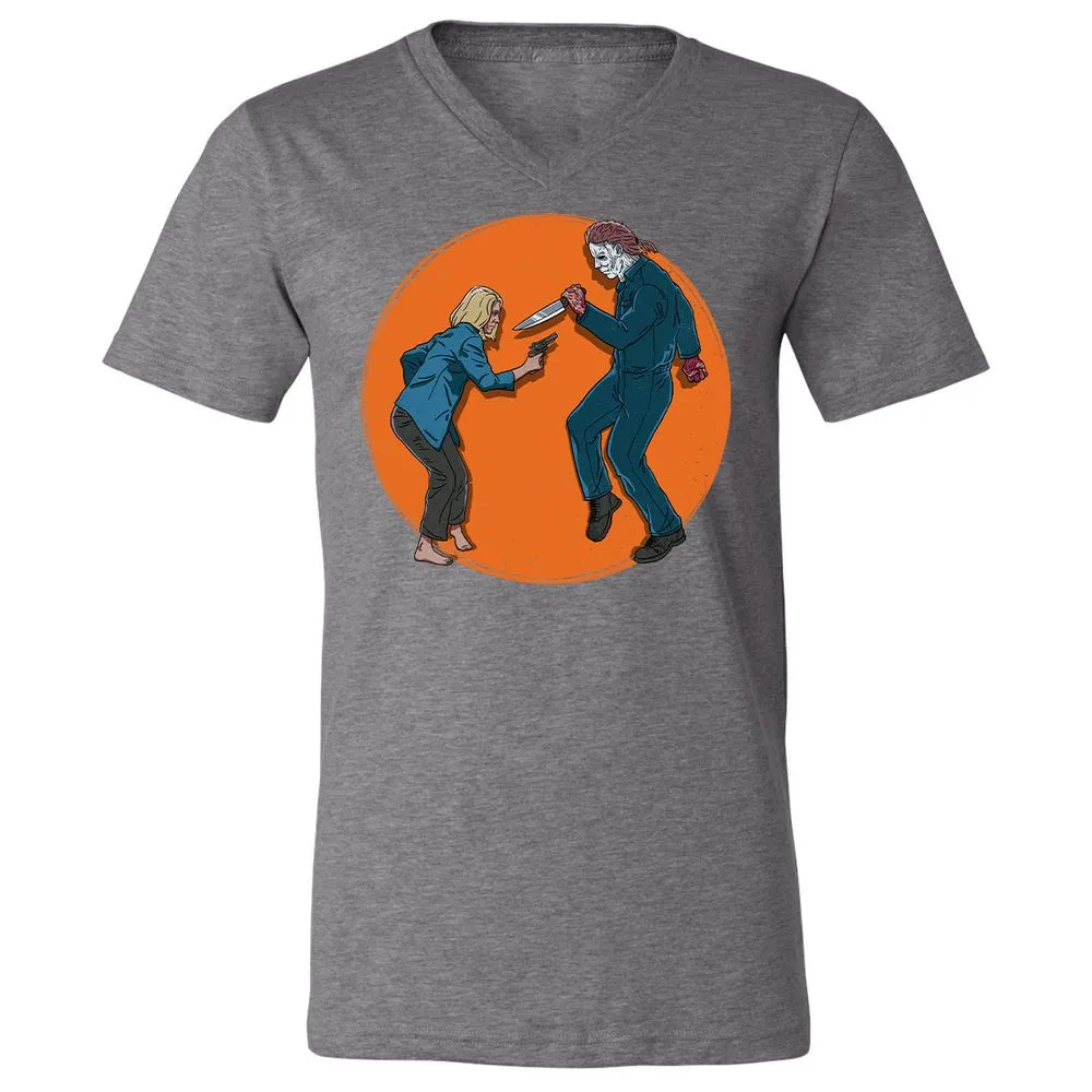 Unisex V-Neck T-Shirt - LCX7PLGK - Deep Heather - 13