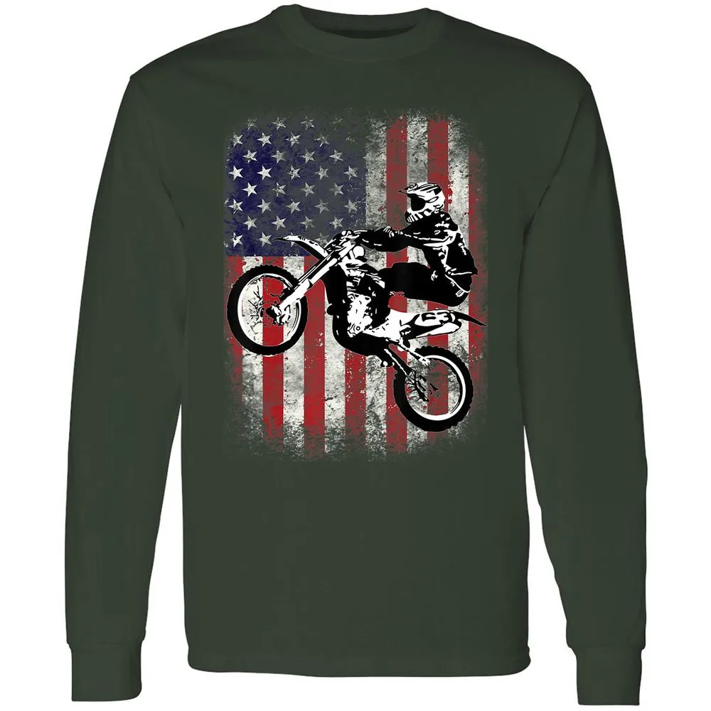 Long Sleeve T-Shirt - CQQT68G8 - Forest Green - 4