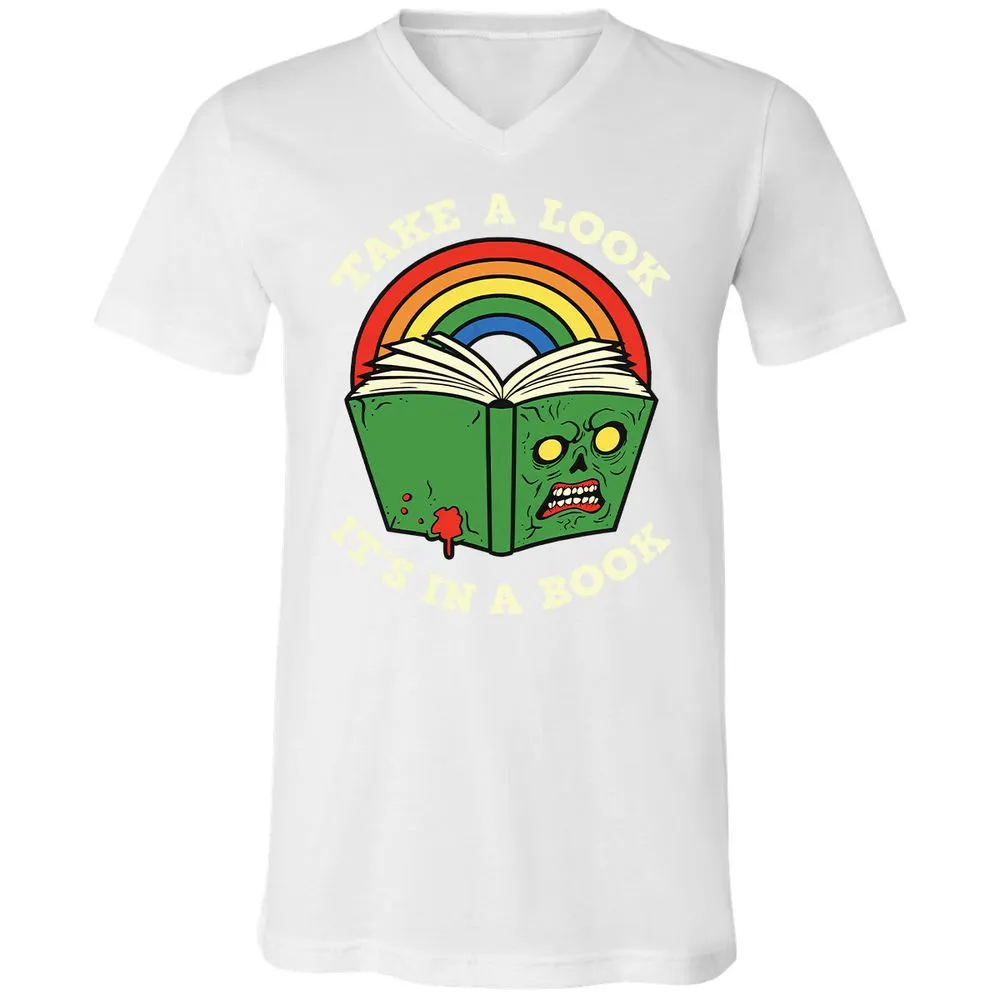 Unisex V-Neck T-Shirt - AUUPXWPF - White - 5