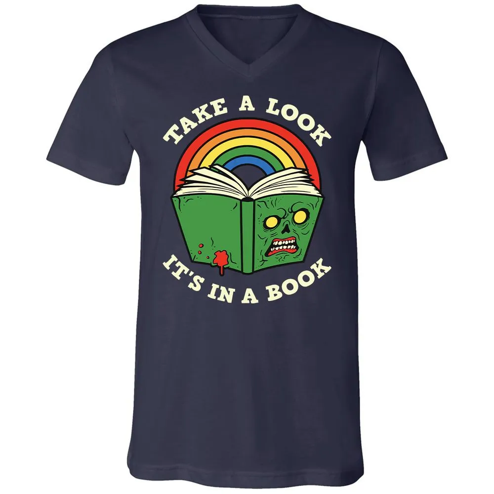 Unisex V-Neck T-Shirt - AUUPXWPF - Navy - 2