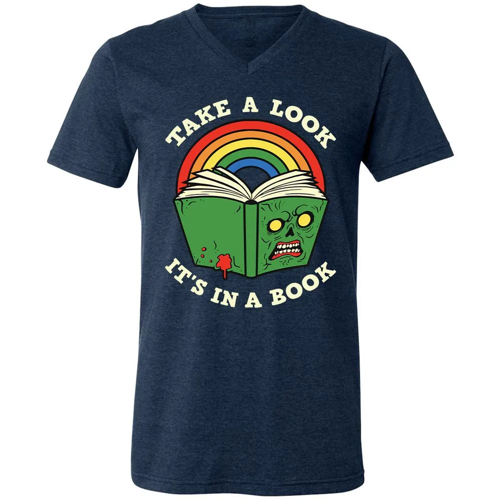 Unisex V-Neck T-Shirt - AUUPXWPF - Heather Navy - 15