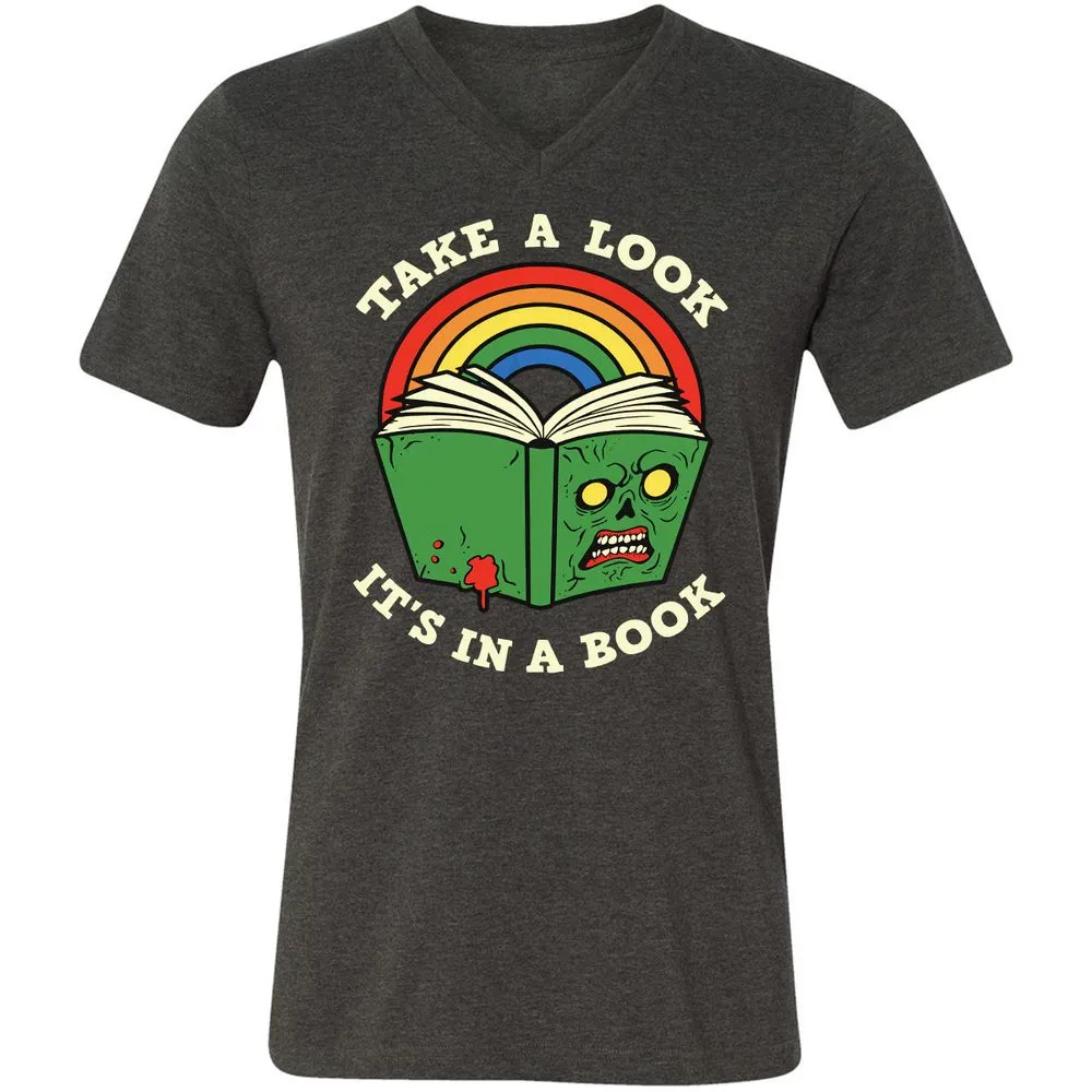 Unisex V-Neck T-Shirt - AUUPXWPF - Dark Grey Heather - 8