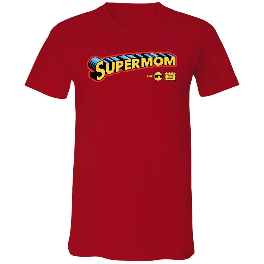 Unisex V-Neck T-Shirt - 2DL8WVKM - Red - 3