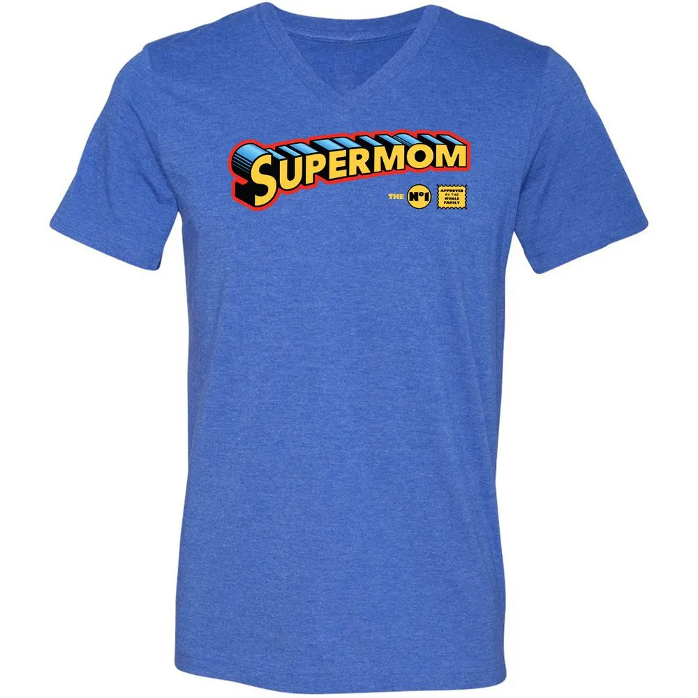 Unisex V-Neck T-Shirt - 2DL8WVKM - Heather True Royal - 14