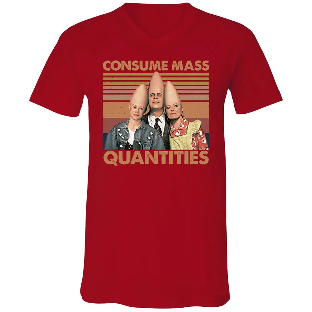 Unisex V-Neck T-Shirt - HU6YN8H4 - Red - 3