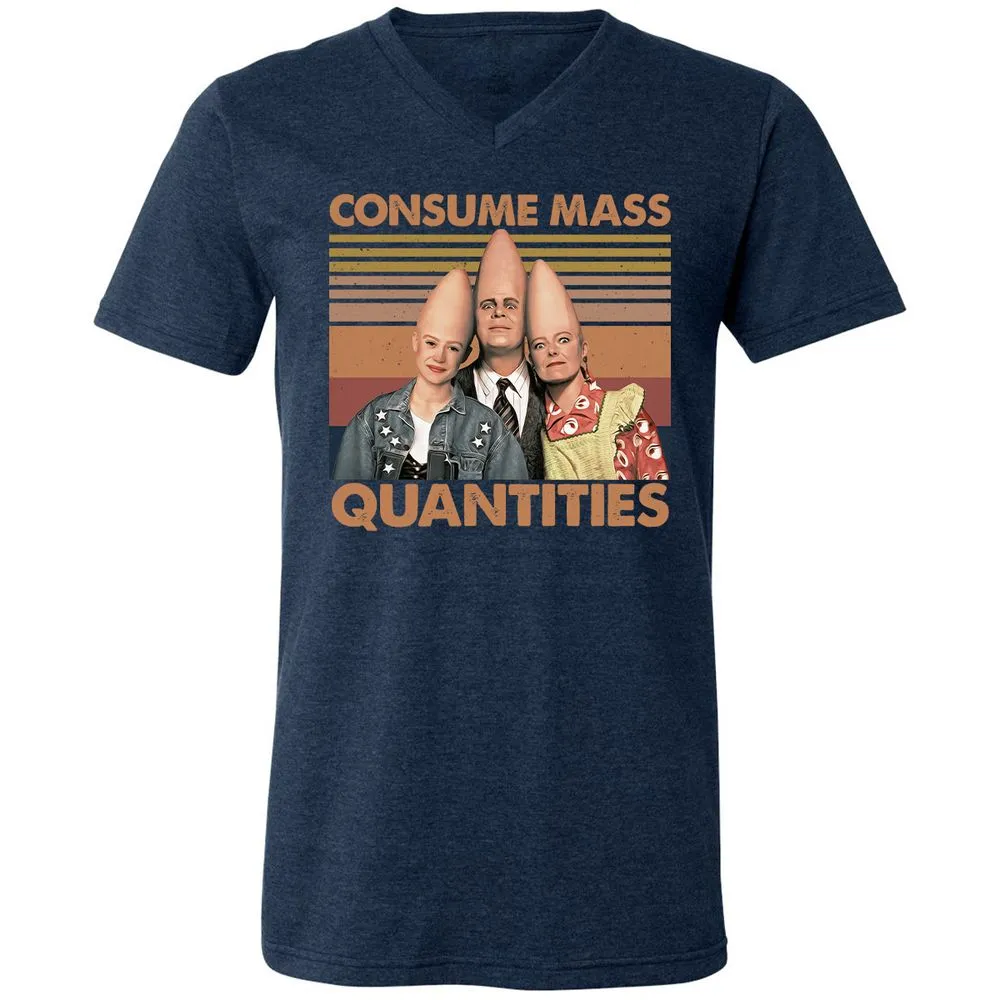 Unisex V-Neck T-Shirt - HU6YN8H4 - Heather Navy - 15