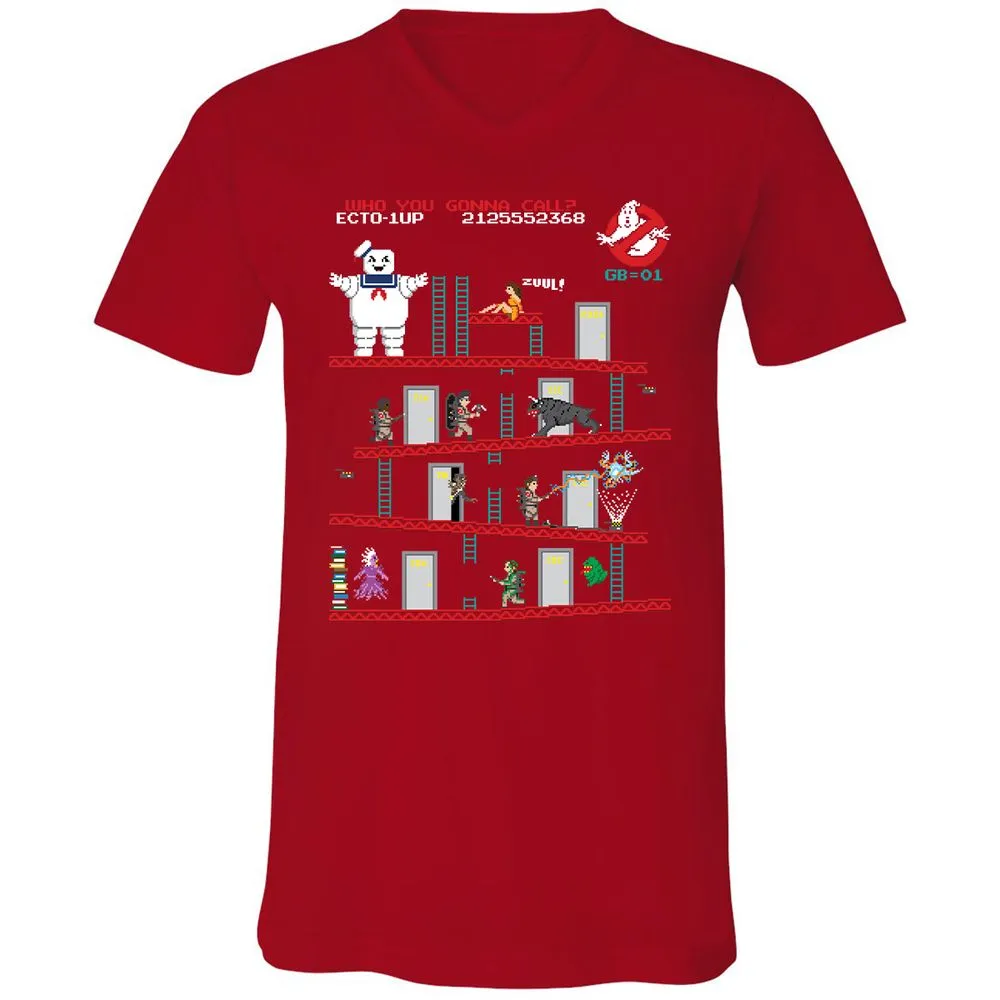 Unisex V-Neck T-Shirt - E274X3T8 - Red - 3