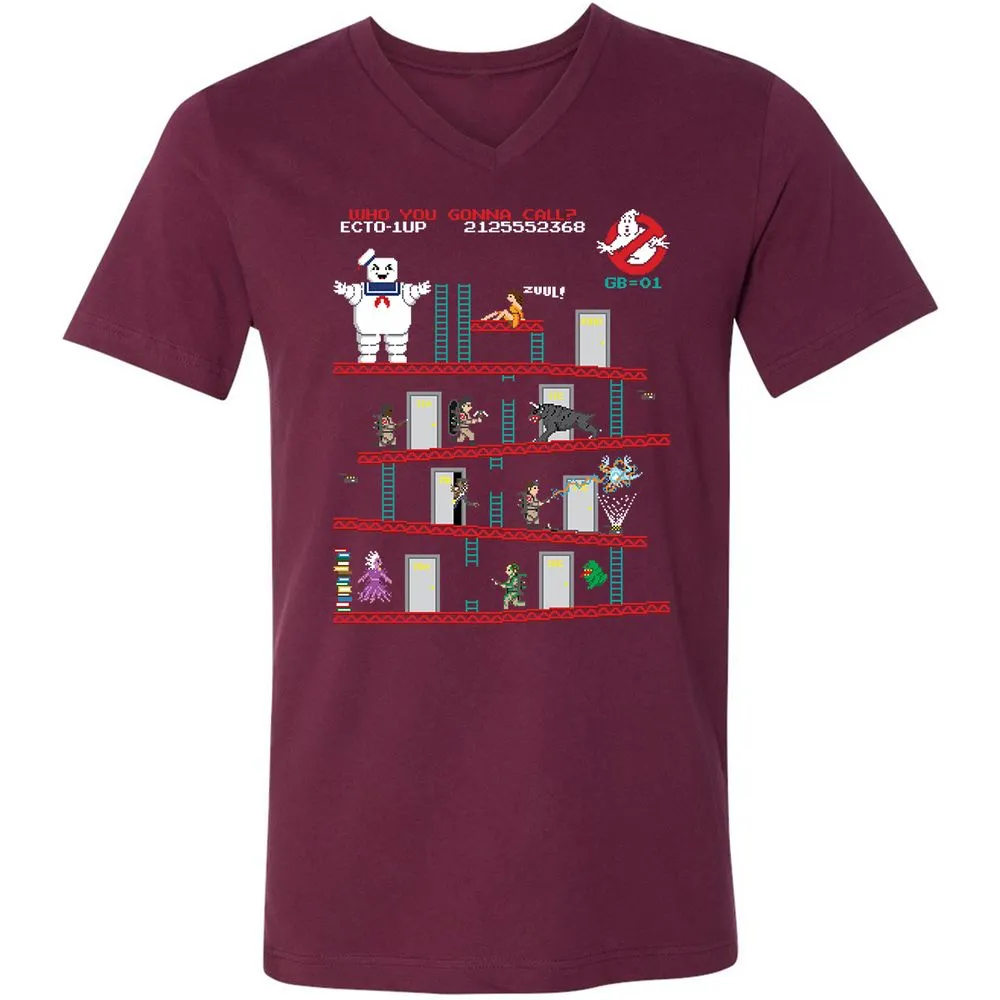 Unisex V-Neck T-Shirt - E274X3T8 - Maroon - 6