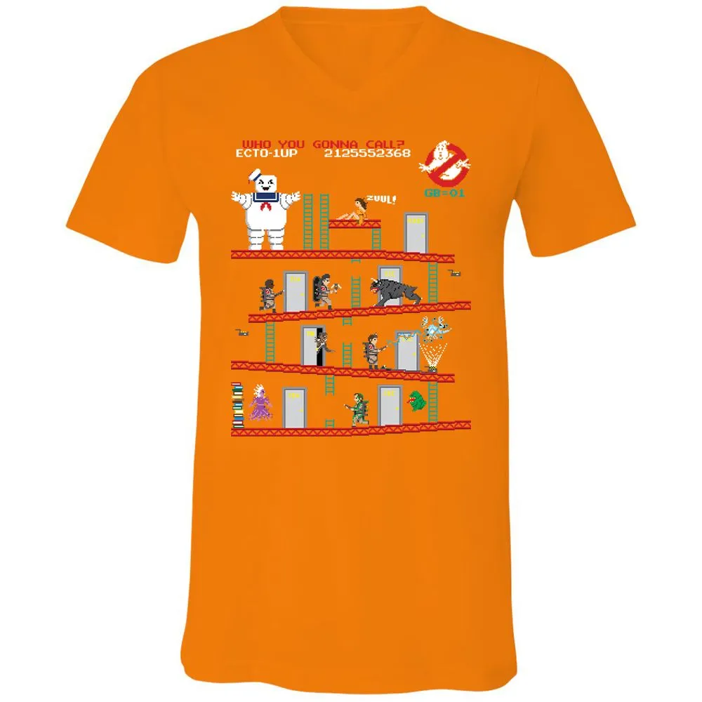 Unisex V-Neck T-Shirt - E274X3T8 - Orange - 11