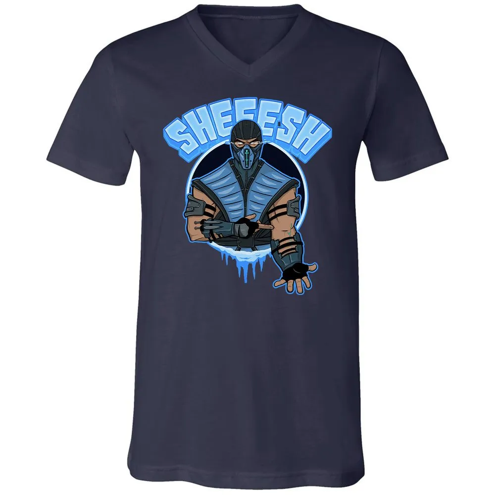 Unisex V-Neck T-Shirt - 6R4MV69P - Navy - 2