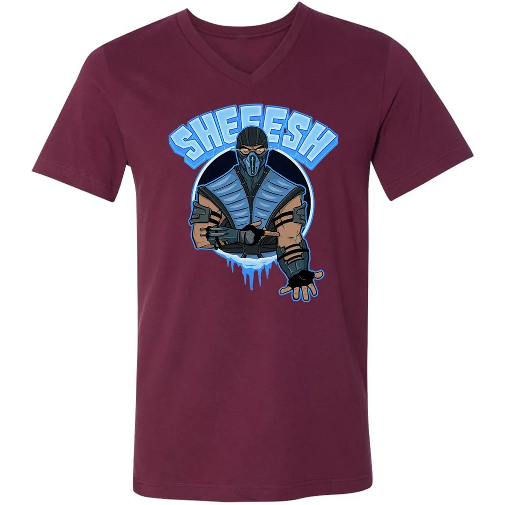 Unisex V-Neck T-Shirt - 6R4MV69P - Maroon - 6