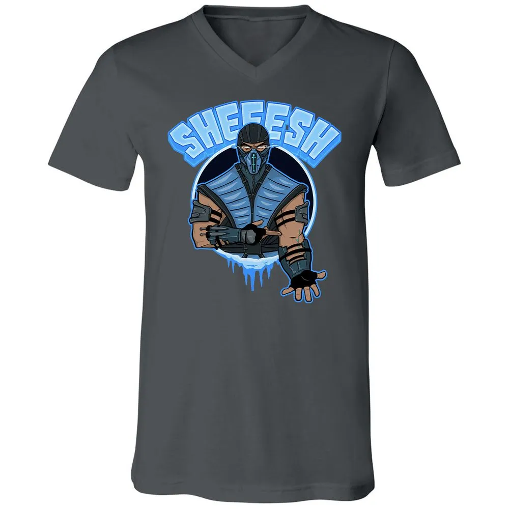 Unisex V-Neck T-Shirt - 6R4MV69P - Asphalt - 12