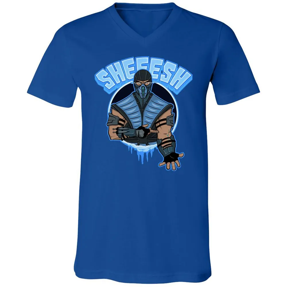 Unisex V-Neck T-Shirt - 6R4MV69P - True Royal - 4