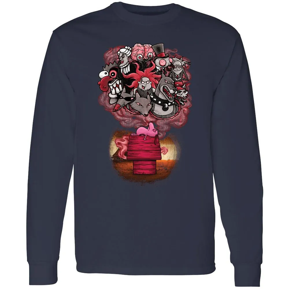 Long Sleeve T-Shirt - RQ9HBN2Q - Navy - 2