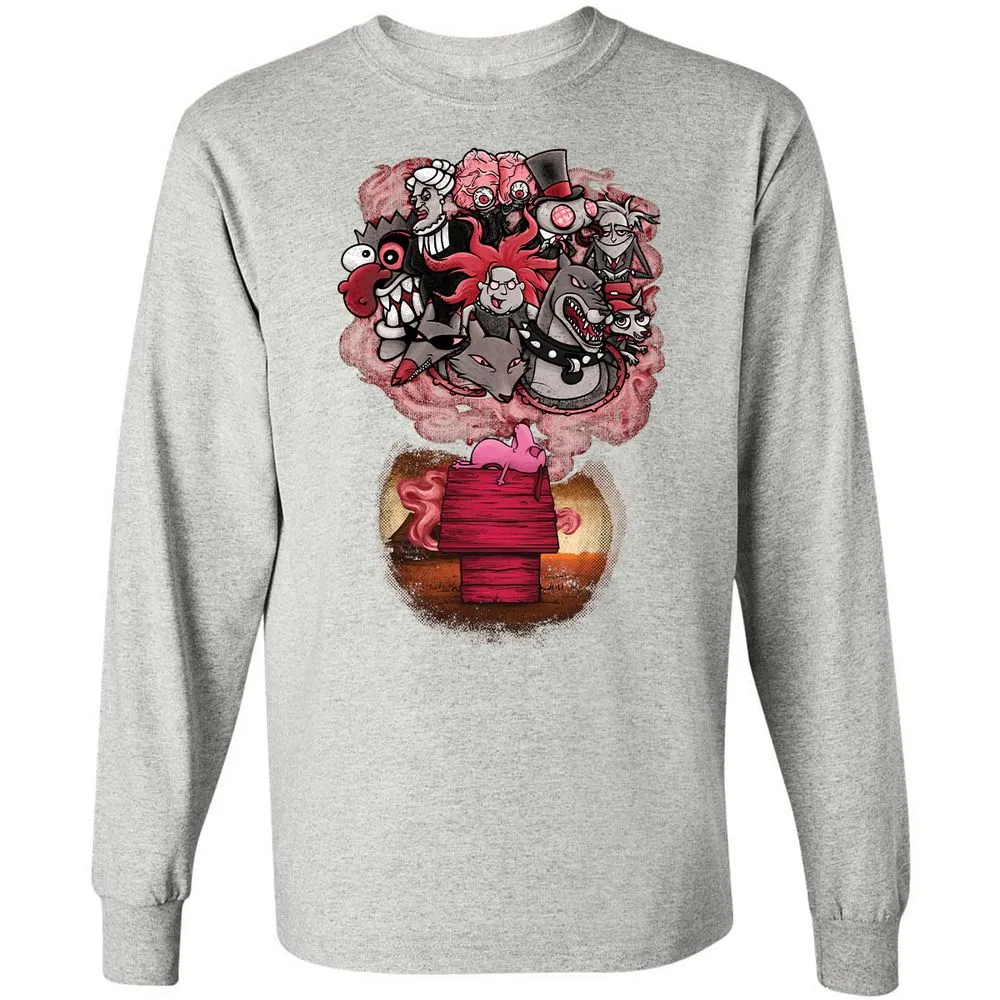 Long Sleeve T-Shirt - RQ9HBN2Q - Ash - 7