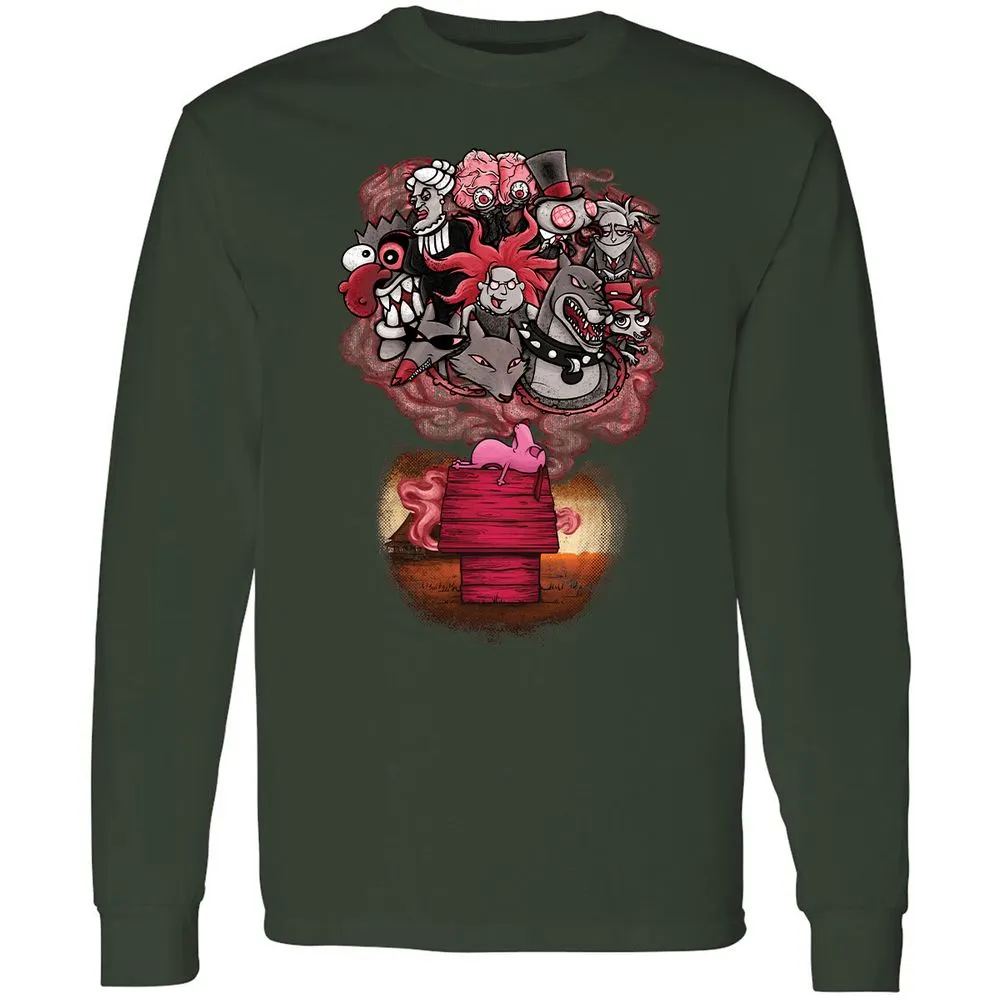 Long Sleeve T-Shirt - RQ9HBN2Q - Forest Green - 4