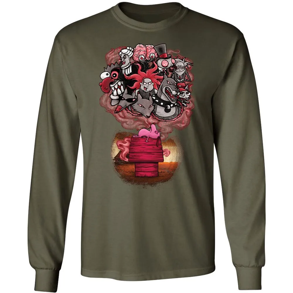 Long Sleeve T-Shirt - RQ9HBN2Q - Military Green - 16