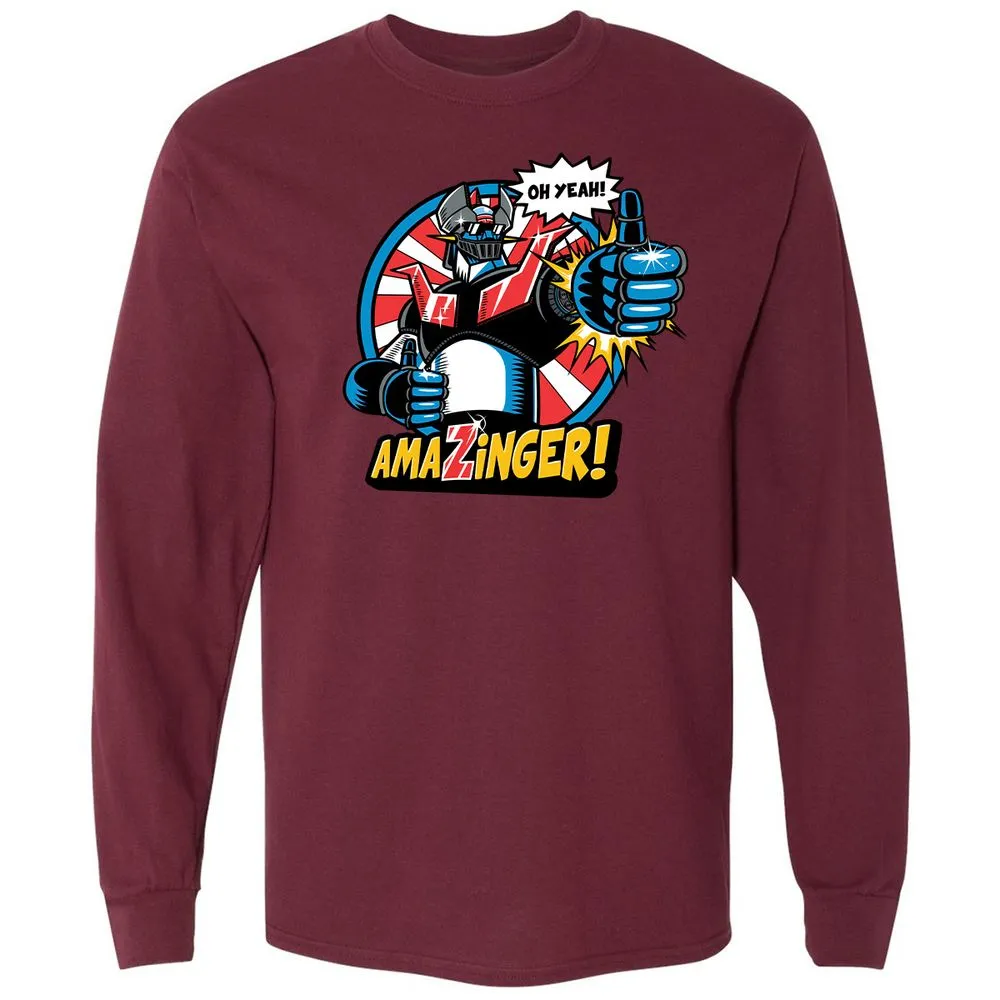 Long Sleeve T-Shirt - W491FDYK - Maroon - 11