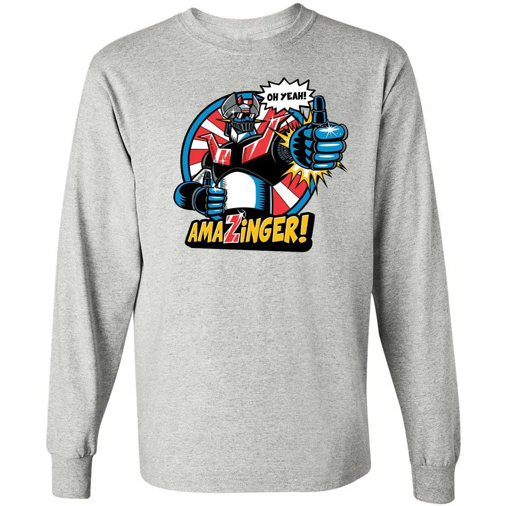 Long Sleeve T-Shirt - W491FDYK - Ash - 7