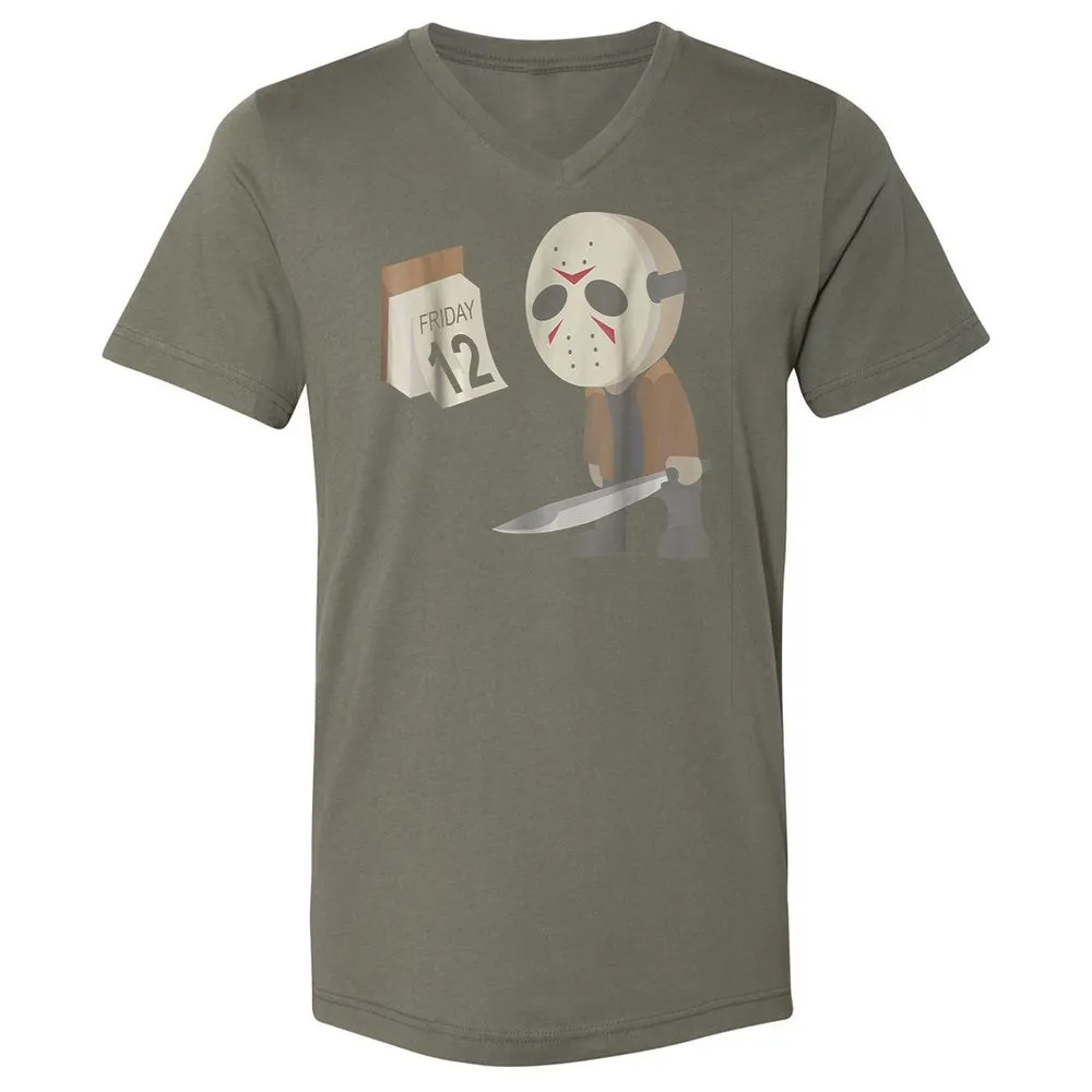 Unisex V-Neck T-Shirt - AKW3ZVBS - Military Green - 10