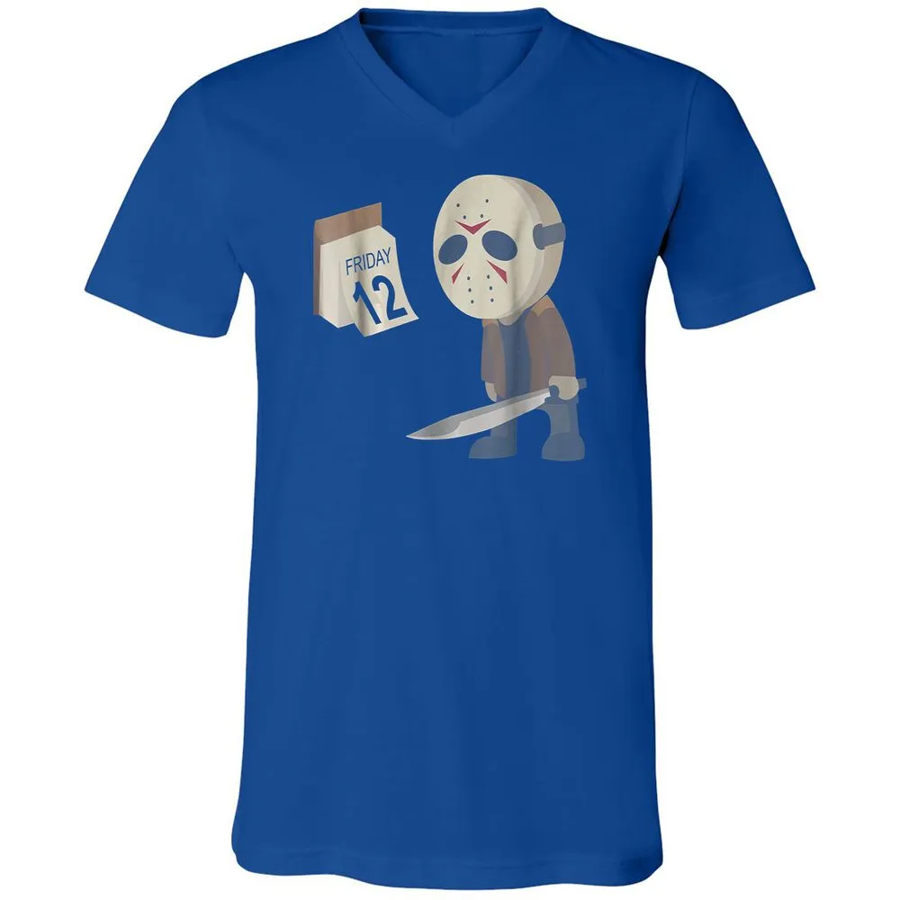 Unisex V-Neck T-Shirt - AKW3ZVBS - True Royal - 4