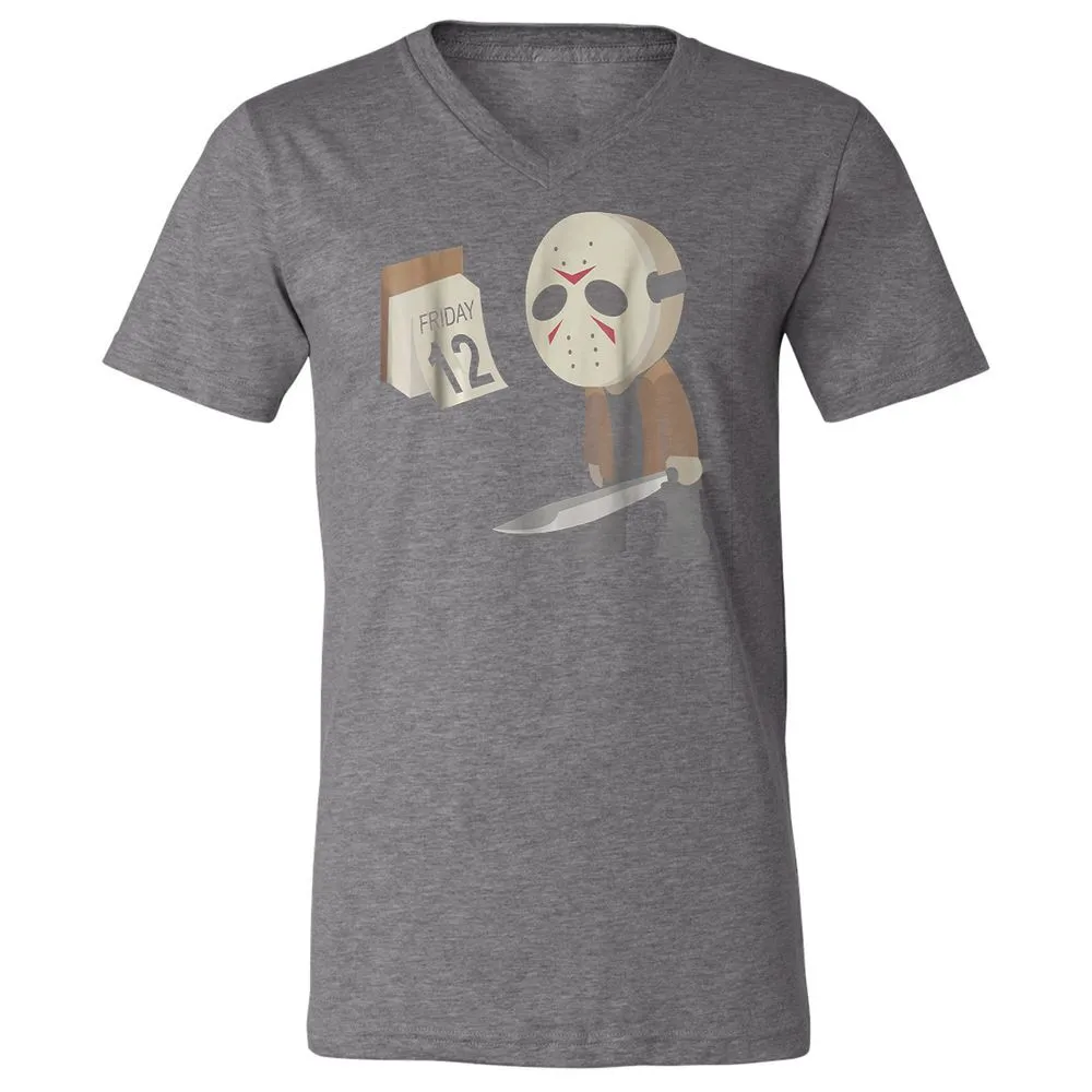 Unisex V-Neck T-Shirt - AKW3ZVBS - Deep Heather - 13